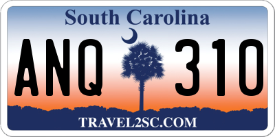SC license plate ANQ310