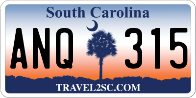 SC license plate ANQ315