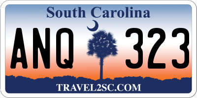 SC license plate ANQ323