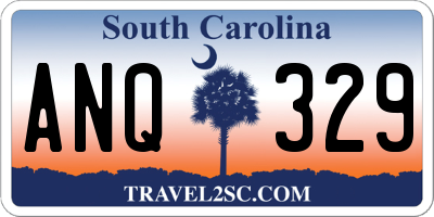 SC license plate ANQ329