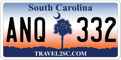 SC license plate ANQ332