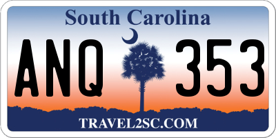 SC license plate ANQ353