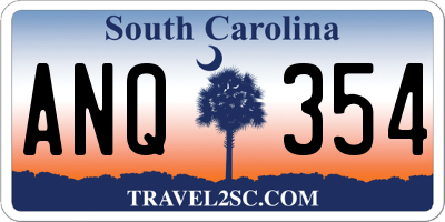 SC license plate ANQ354