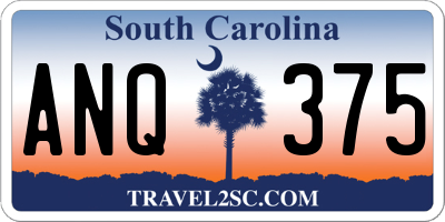 SC license plate ANQ375