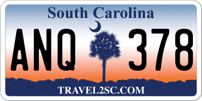 SC license plate ANQ378