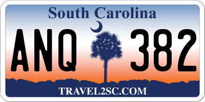SC license plate ANQ382