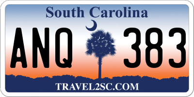 SC license plate ANQ383