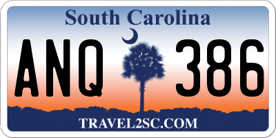 SC license plate ANQ386