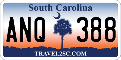 SC license plate ANQ388