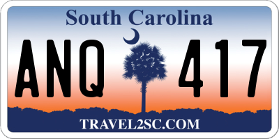 SC license plate ANQ417