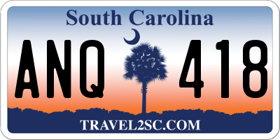 SC license plate ANQ418