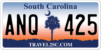 SC license plate ANQ425