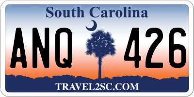 SC license plate ANQ426