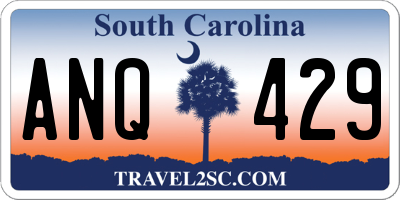 SC license plate ANQ429