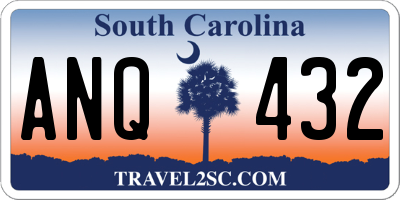 SC license plate ANQ432