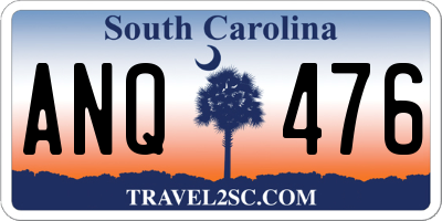 SC license plate ANQ476