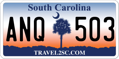 SC license plate ANQ503