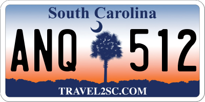 SC license plate ANQ512