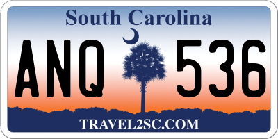 SC license plate ANQ536