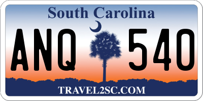 SC license plate ANQ540