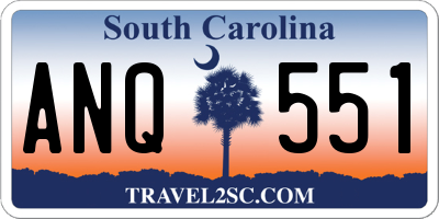 SC license plate ANQ551