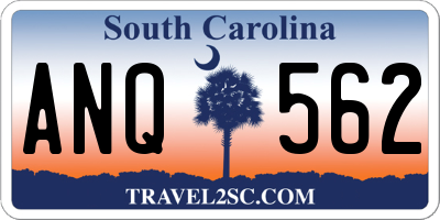 SC license plate ANQ562