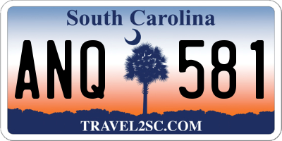 SC license plate ANQ581