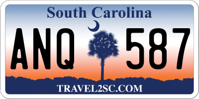 SC license plate ANQ587