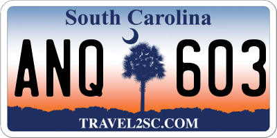 SC license plate ANQ603