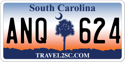 SC license plate ANQ624