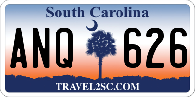 SC license plate ANQ626