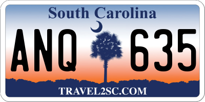 SC license plate ANQ635