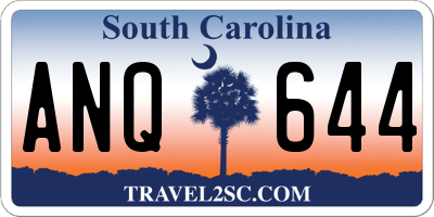 SC license plate ANQ644