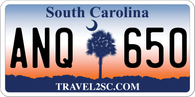 SC license plate ANQ650