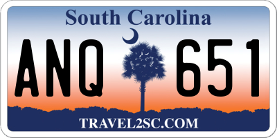 SC license plate ANQ651
