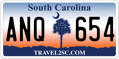 SC license plate ANQ654