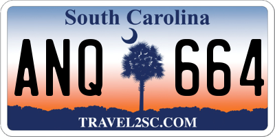 SC license plate ANQ664