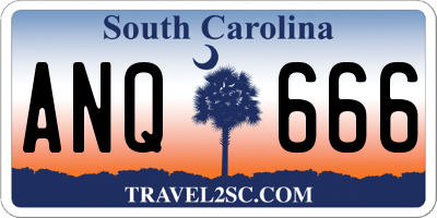 SC license plate ANQ666