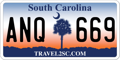 SC license plate ANQ669