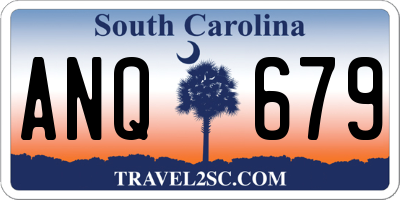SC license plate ANQ679