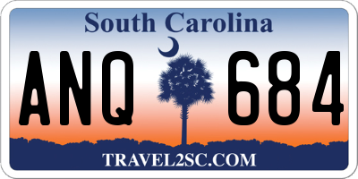 SC license plate ANQ684