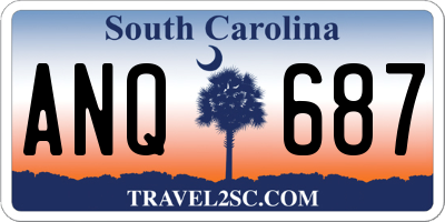 SC license plate ANQ687