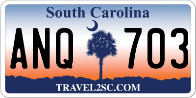 SC license plate ANQ703