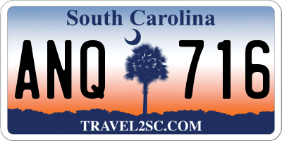 SC license plate ANQ716