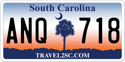 SC license plate ANQ718