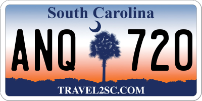 SC license plate ANQ720