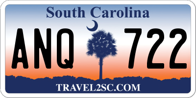 SC license plate ANQ722