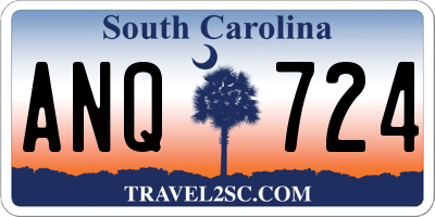 SC license plate ANQ724