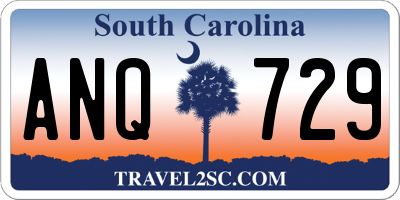 SC license plate ANQ729