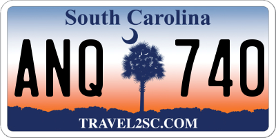 SC license plate ANQ740